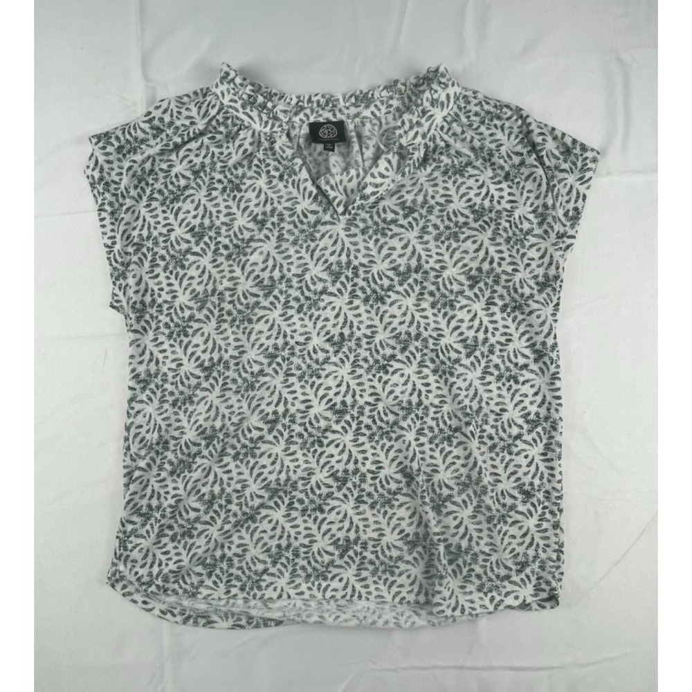 Bobeau Blouse Large Floral Lace Cap Sleeve Stretch Lightweight Summer Top Womens - Picture 12 of 15